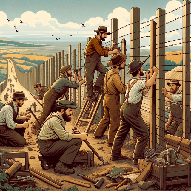 Fence construction at Ramat Hakovesh