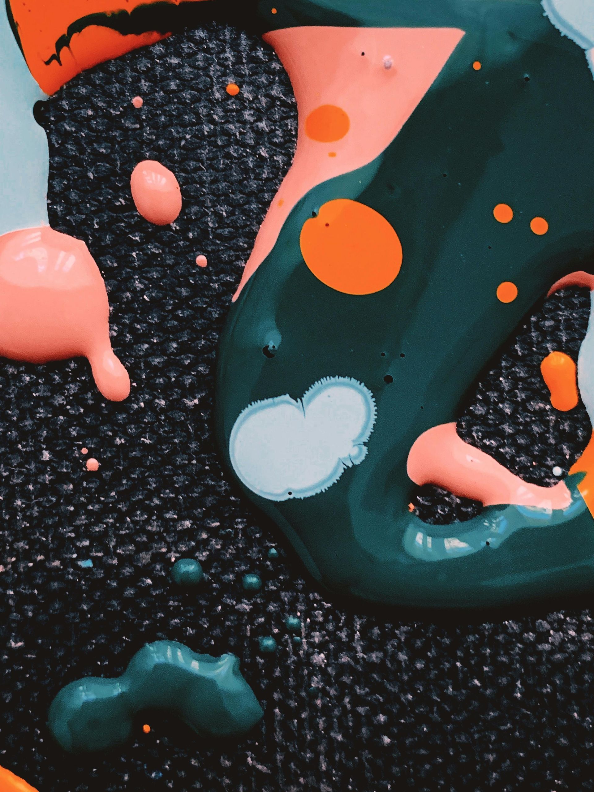 Colorful paint spills on carpet, highlighting Chem-Dry Space Coast’s specialty stain removal service