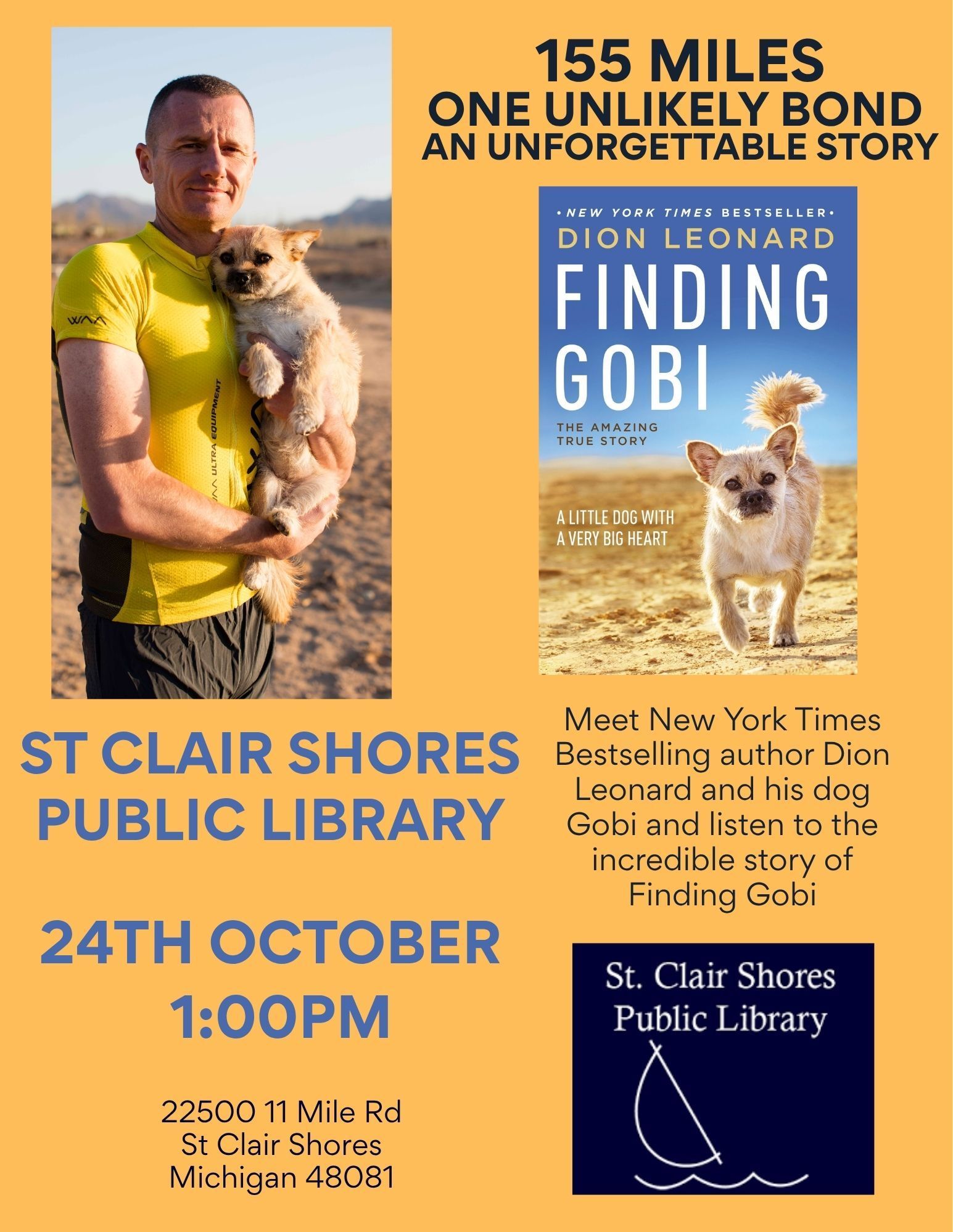 Dion Leonard, Finding Gobi, Gobi the Dog, New York Times Bestseller, Author, Speaking Event Dion Leonard, Finding Gobi, Gobi the Dog, New York Times Bestseller, Author, Speaking Event