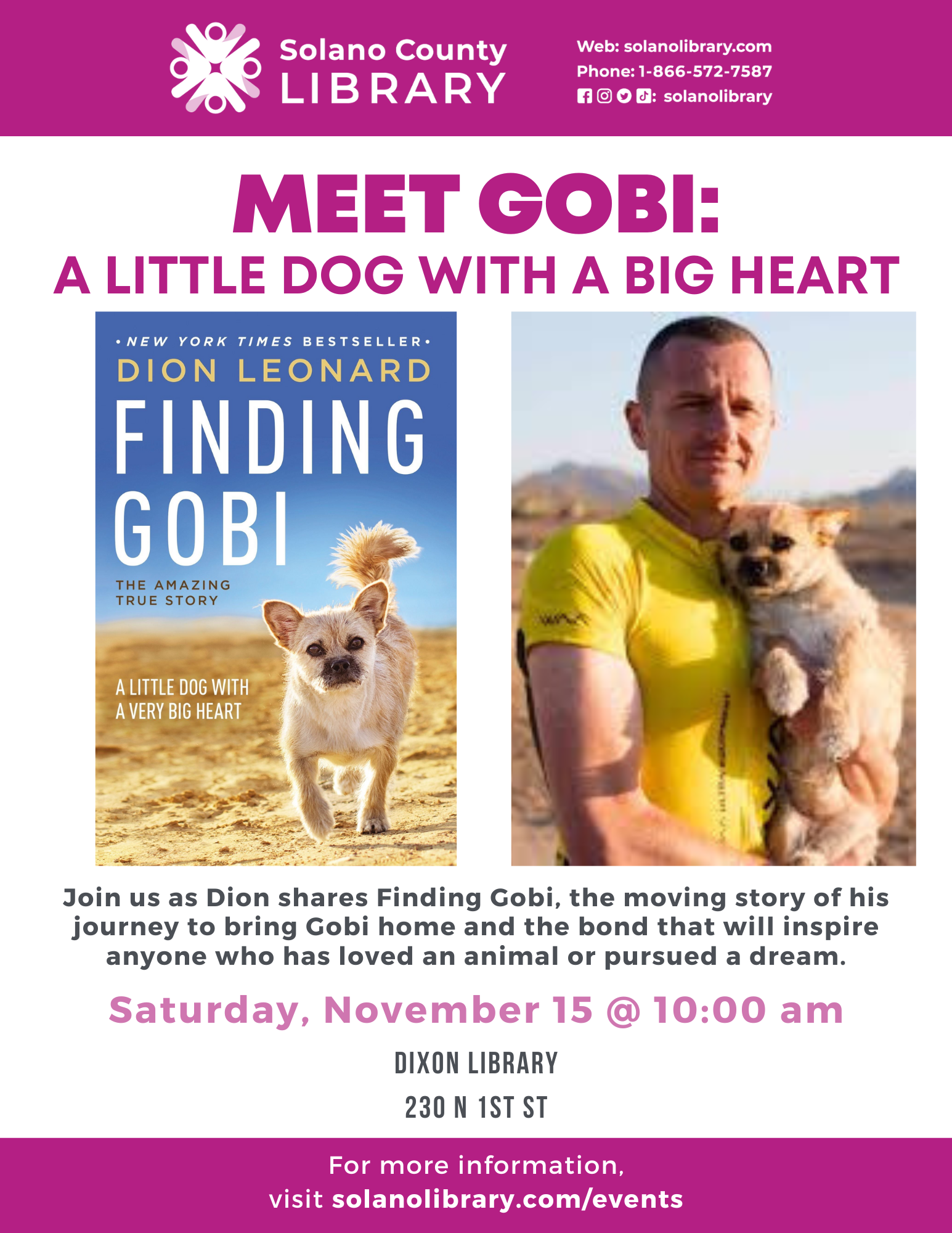 Dion Leonard, Finding Gobi, Gobi the Dog, New York Times Bestseller, Author, Speaking Event Dion Leonard, Finding Gobi, Gobi the Dog, New York Times Bestseller, Author, Speaking Event