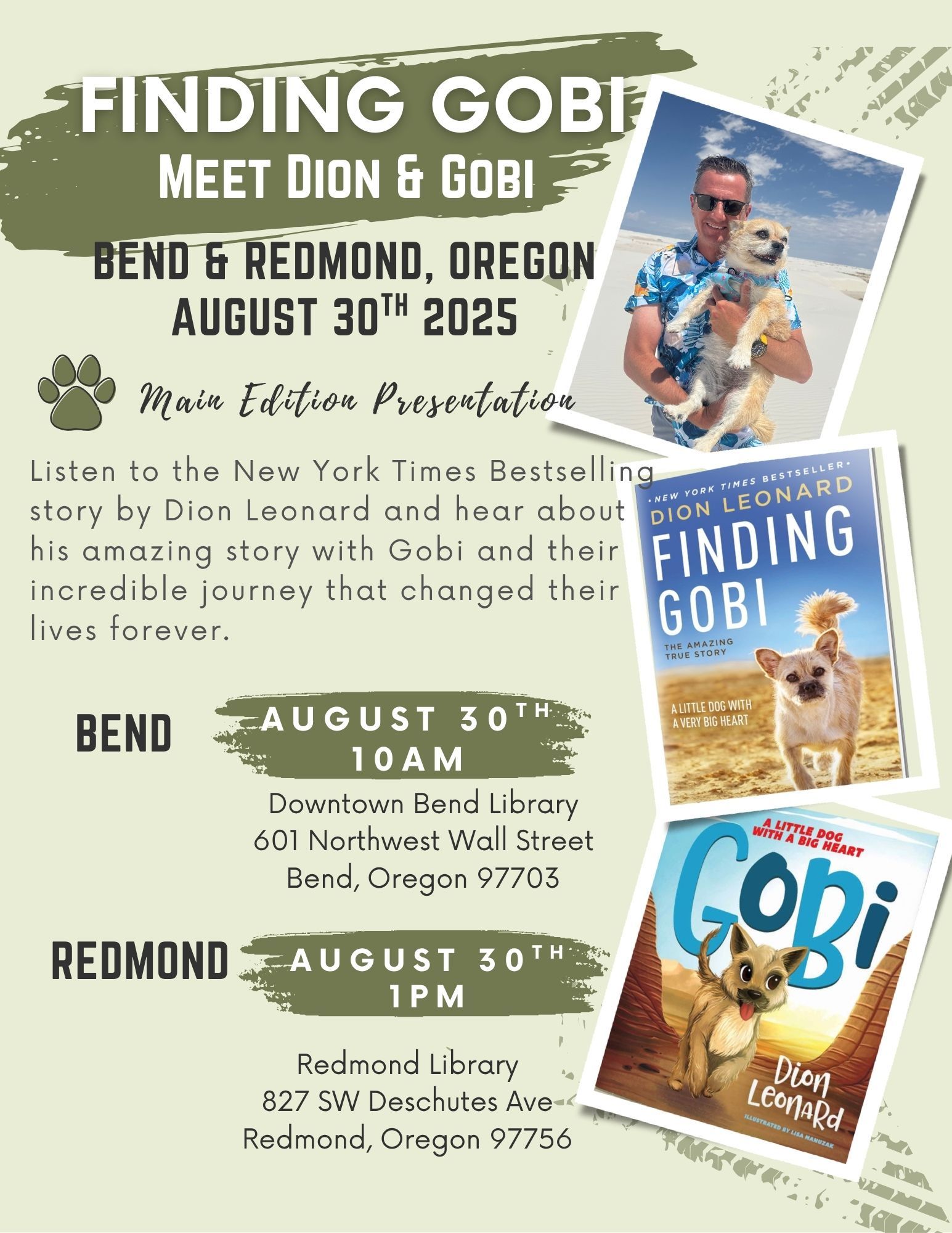 Dion Leonard, Finding Gobi, Gobi the Dog, New York Times Bestseller, Author, Speaking Event Dion Leonard, Finding Gobi, Gobi the Dog, New York Times Bestseller, Author, Speaking Event