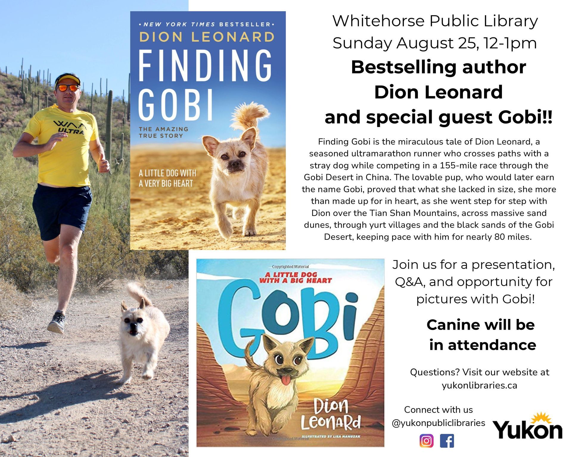 Dion Leonard, Finding Gobi, New York Times Bestseller, Author Visit, Gobi the Dog, China, Ultra Marathon Runner Dion Leonard, Finding Gobi, New York Times Bestseller, Author Visit, Gobi the Dog, China, Ultra Marathon Runner