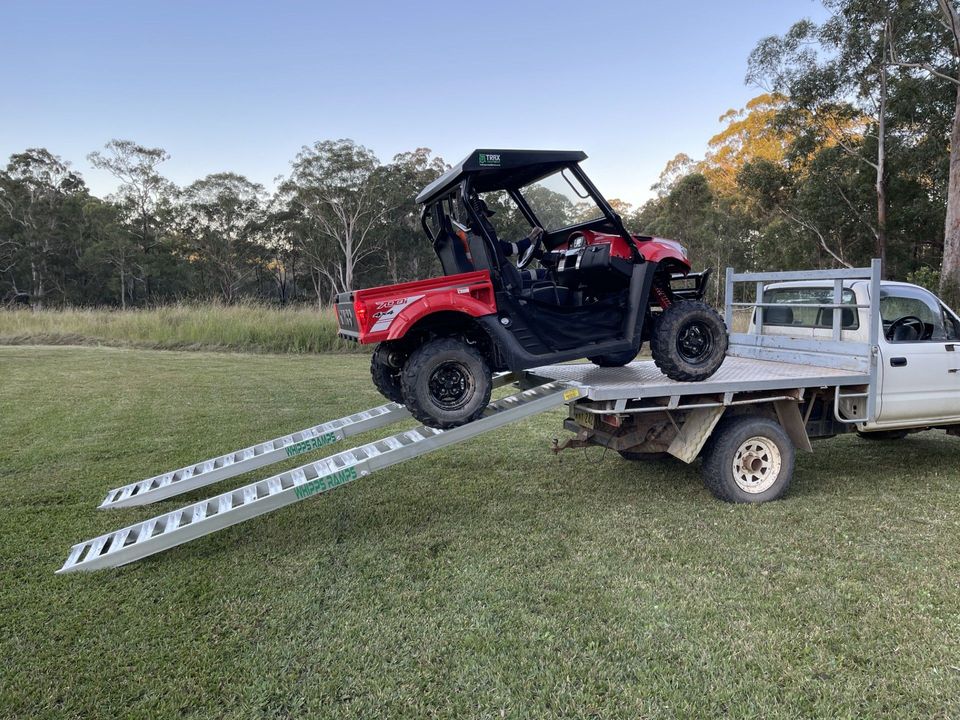 aluminium loading ramps with side by side atv loading