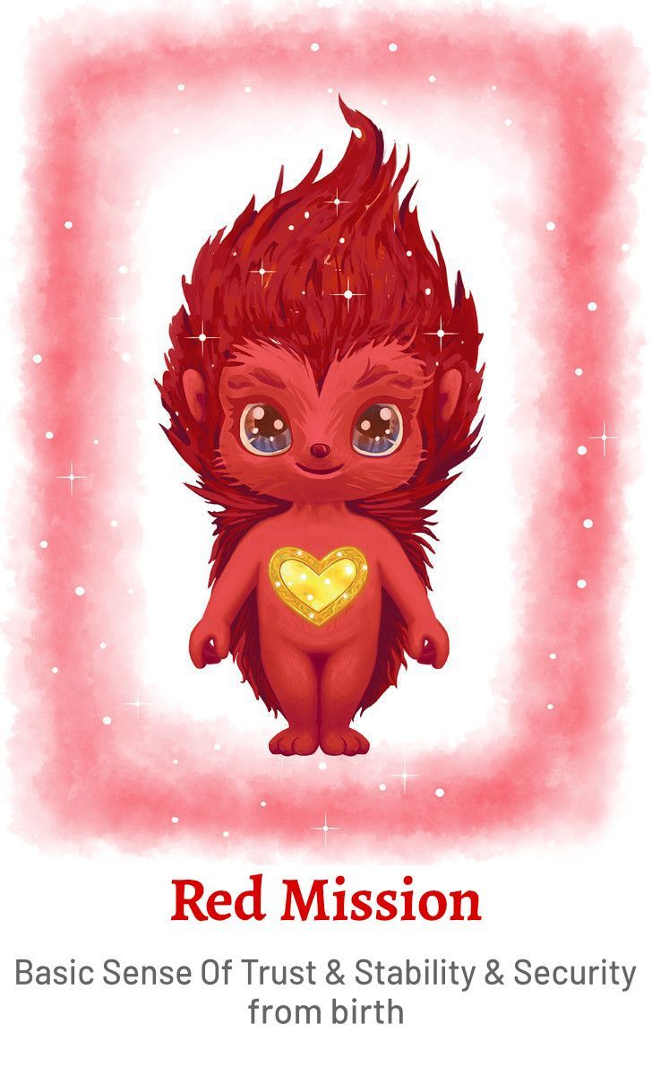 A cartoon character with red hair and a heart on his chest.