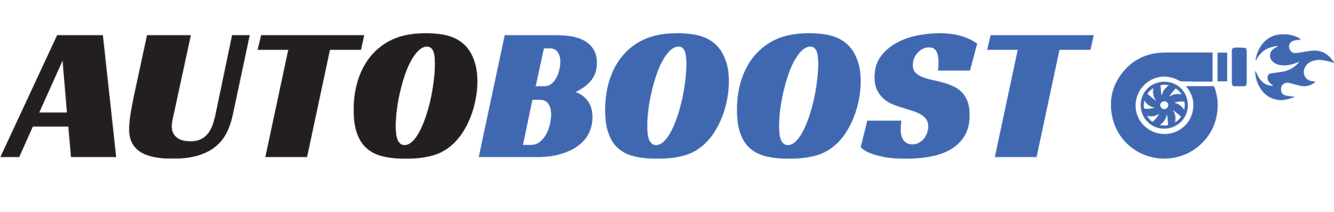 AUTOBOOST logo in black and blue with a turbo icon