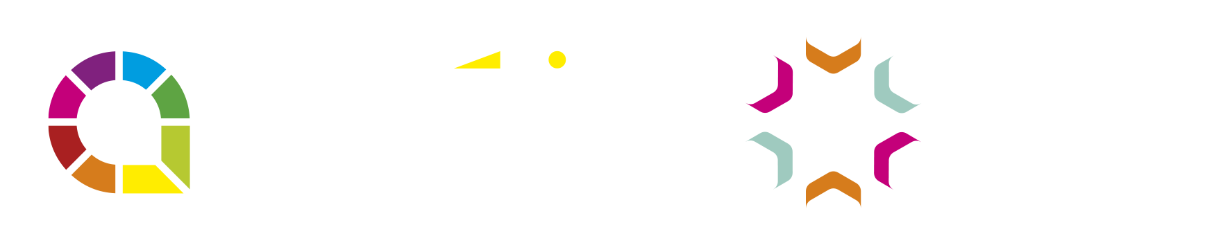 Un logo coloré de la lettre « a », formé d'une roue de couleurs arc-en-ciel segmentée sur un fond noir.