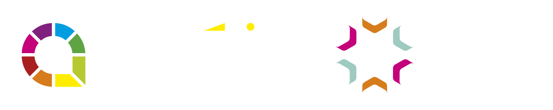 Un logo coloré de la lettre « a », formé d'une roue de couleurs arc-en-ciel segmentée sur un fond noir.