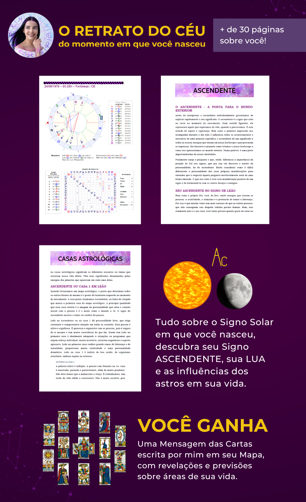 Venda de mapa astral personalizado com nome, data de nascimento e signos, astrologia, mapa astrológico, horóscopo, ascendente