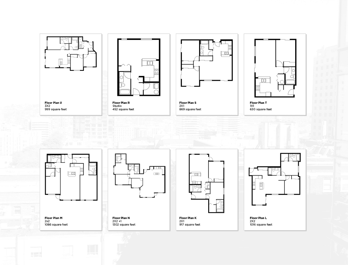 A set of floor plans for a house on a white background.