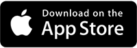 The apple logo is on a black button that says `` download on the app store ''.