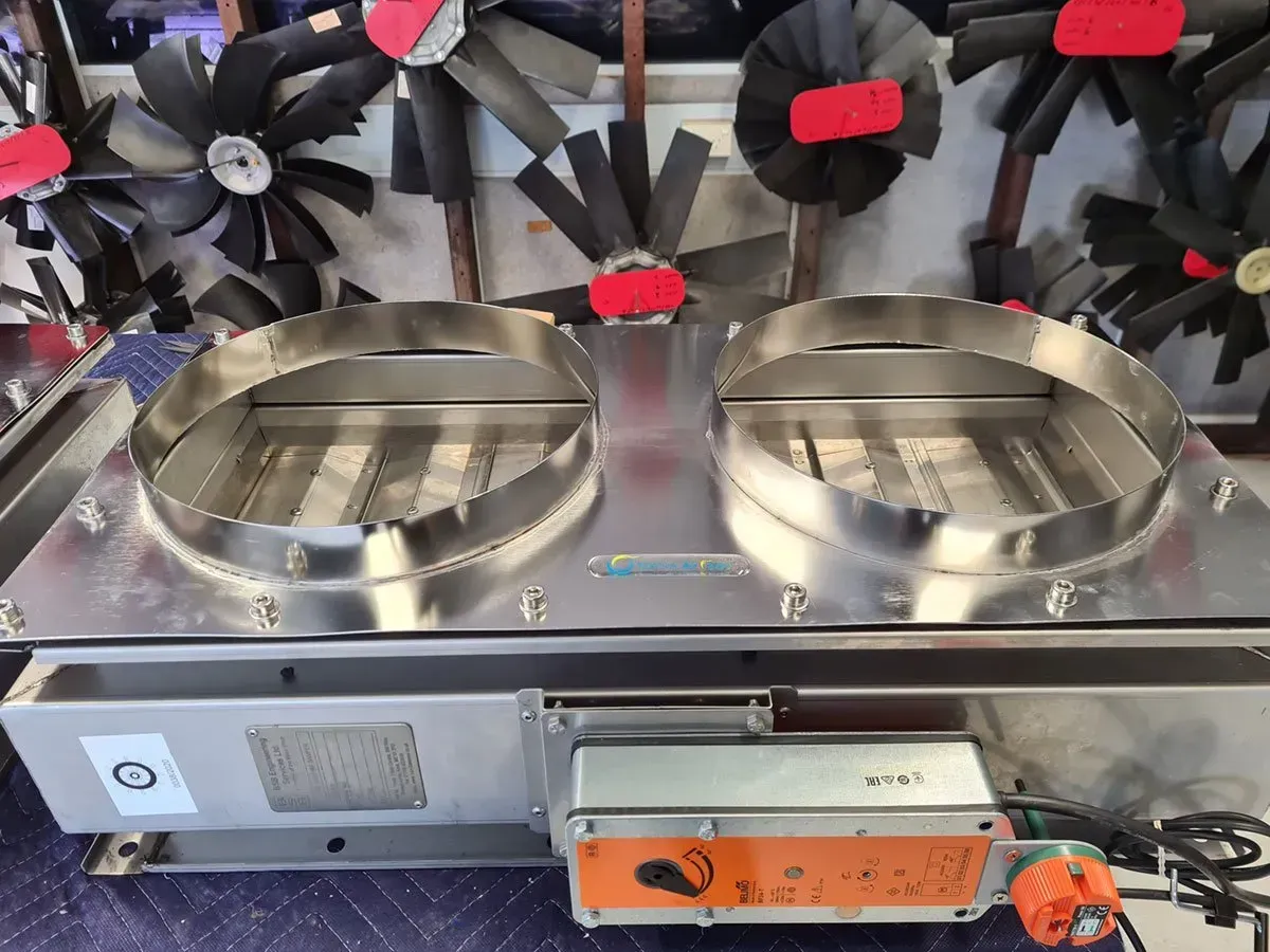 A60 Air Dampers for an in service defence vessel.