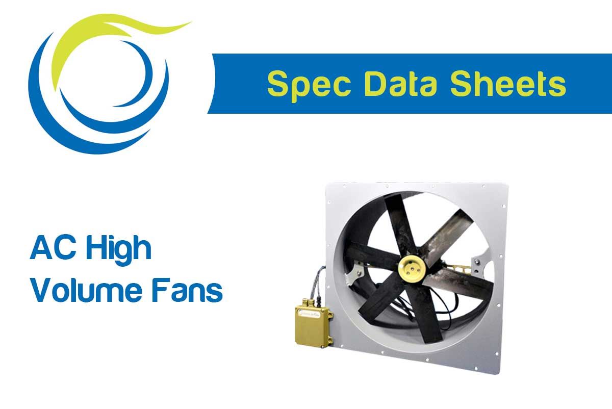 Spec data for AC High Volume Fans