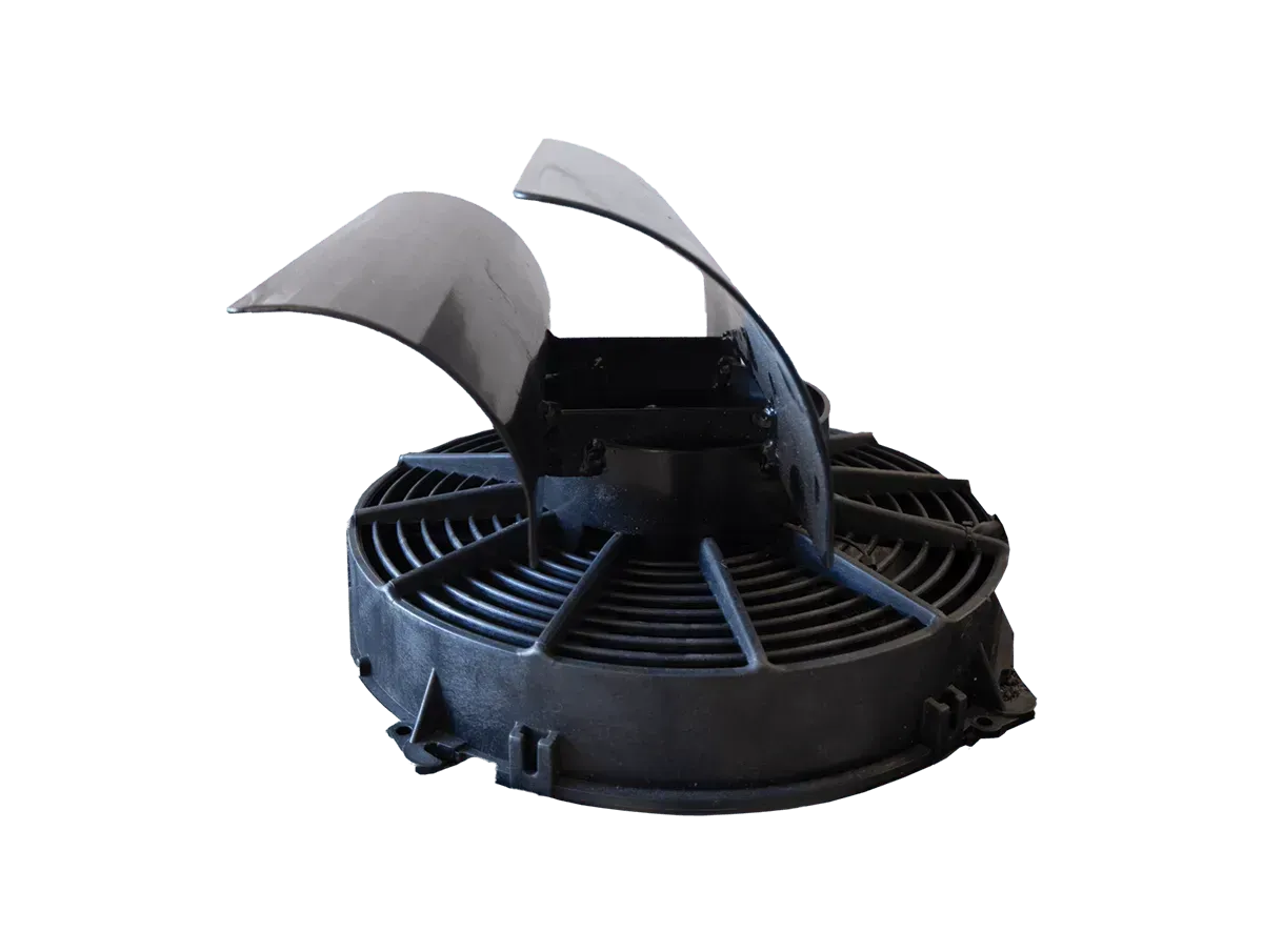 High volume air diverter attached to a damper High volume air diverter attached to a damper