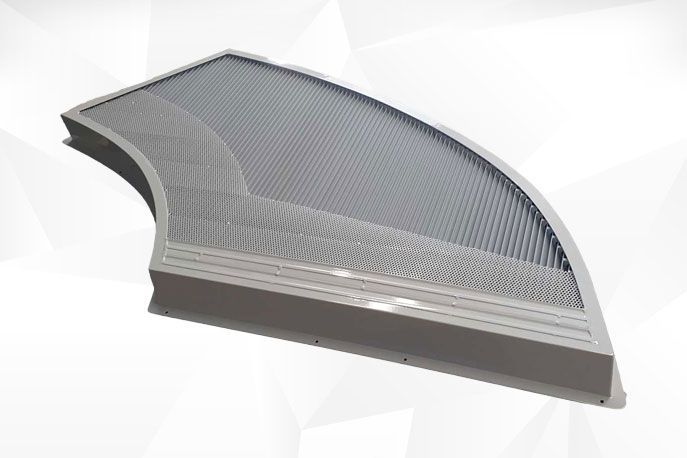 Uniquely curved grille designed for the Matuku built by Lloyd Stevenson Boat Builders. Uniquely curved grille designed for the Matuku built by Lloyd Stevenson Boat Builders.