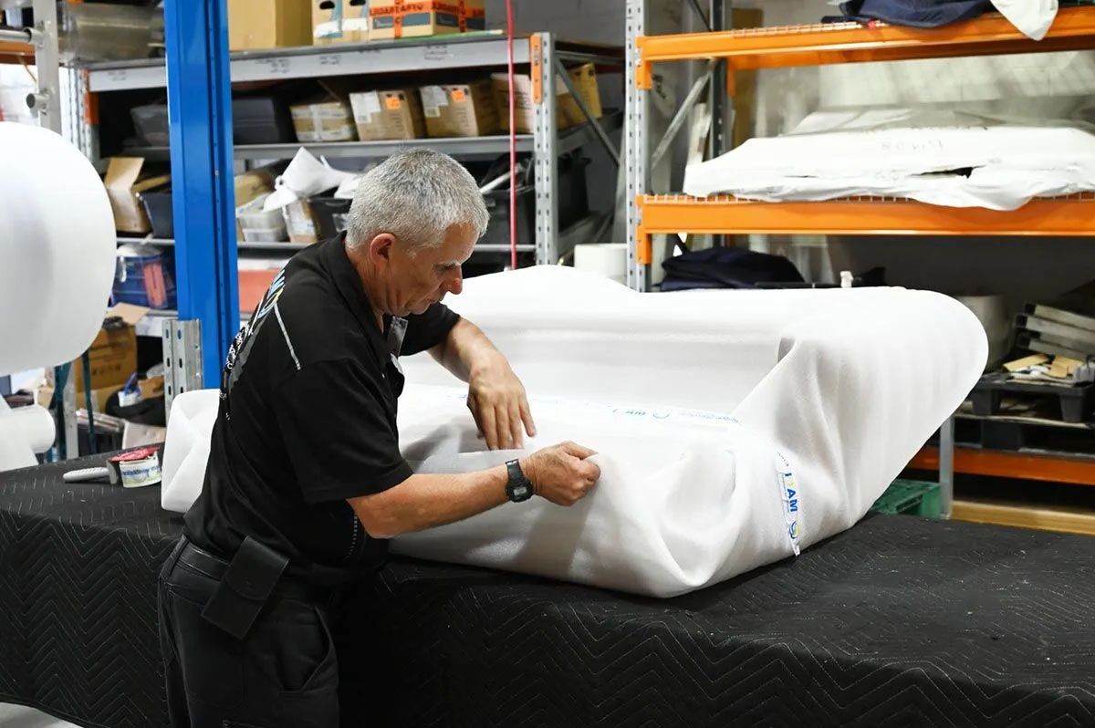 A project being packed for dispatch.