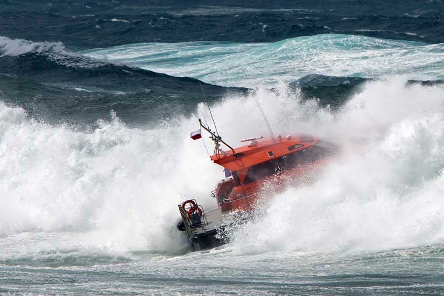 A pilot boat in rough seas but protected by MAFI engine room ventilation equipment A pilot boat in rough seas but protected by MAFI engine room ventilation equipment
