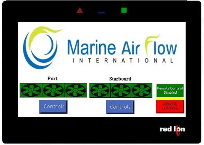 Digital Red Lion Air-On-Demand fan speed controller screen Digital Red Lion Air-On-Demand fan speed controller screen
