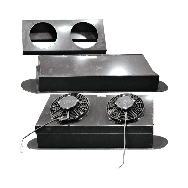 Combination air intake and fan system for small boats Combination air intake and fan system for small boats