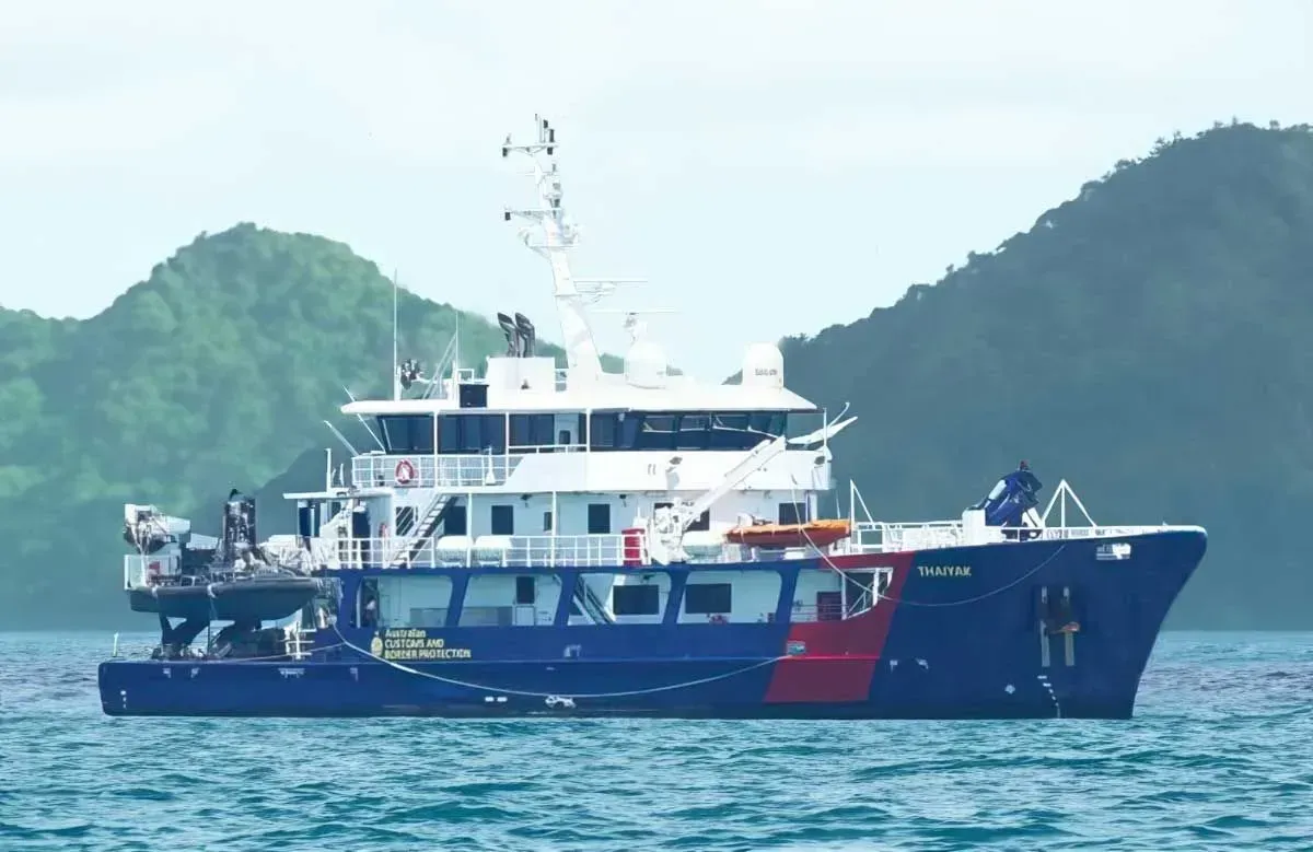 Australian Border Force vessel Thaiyak with MAFI ventilation equipment.