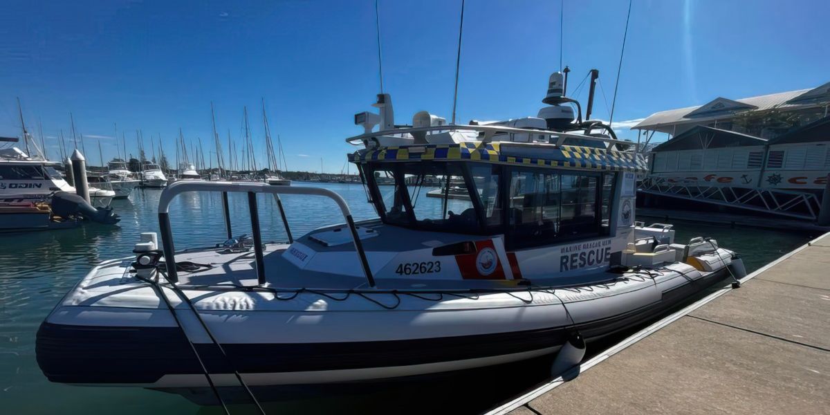 The rescue vessel Woolgoolga for NSW Search and Rescue ready to start sea trials