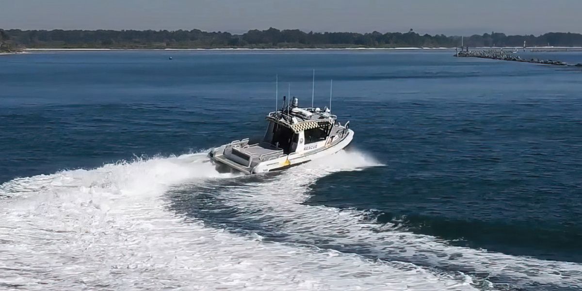The Woolgoolga's air out vents clearly visible above the transom