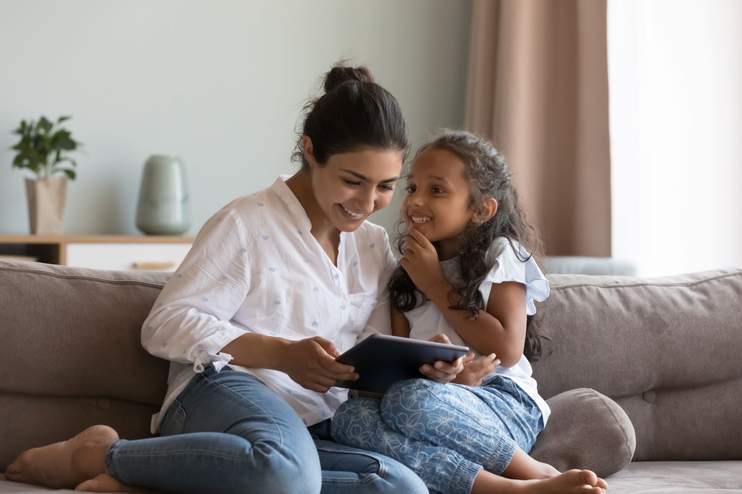 Mother And Child Enjoying Leisure, Playing Game On Digital Gadget โ Eleos Support Services In Lavington, NSW