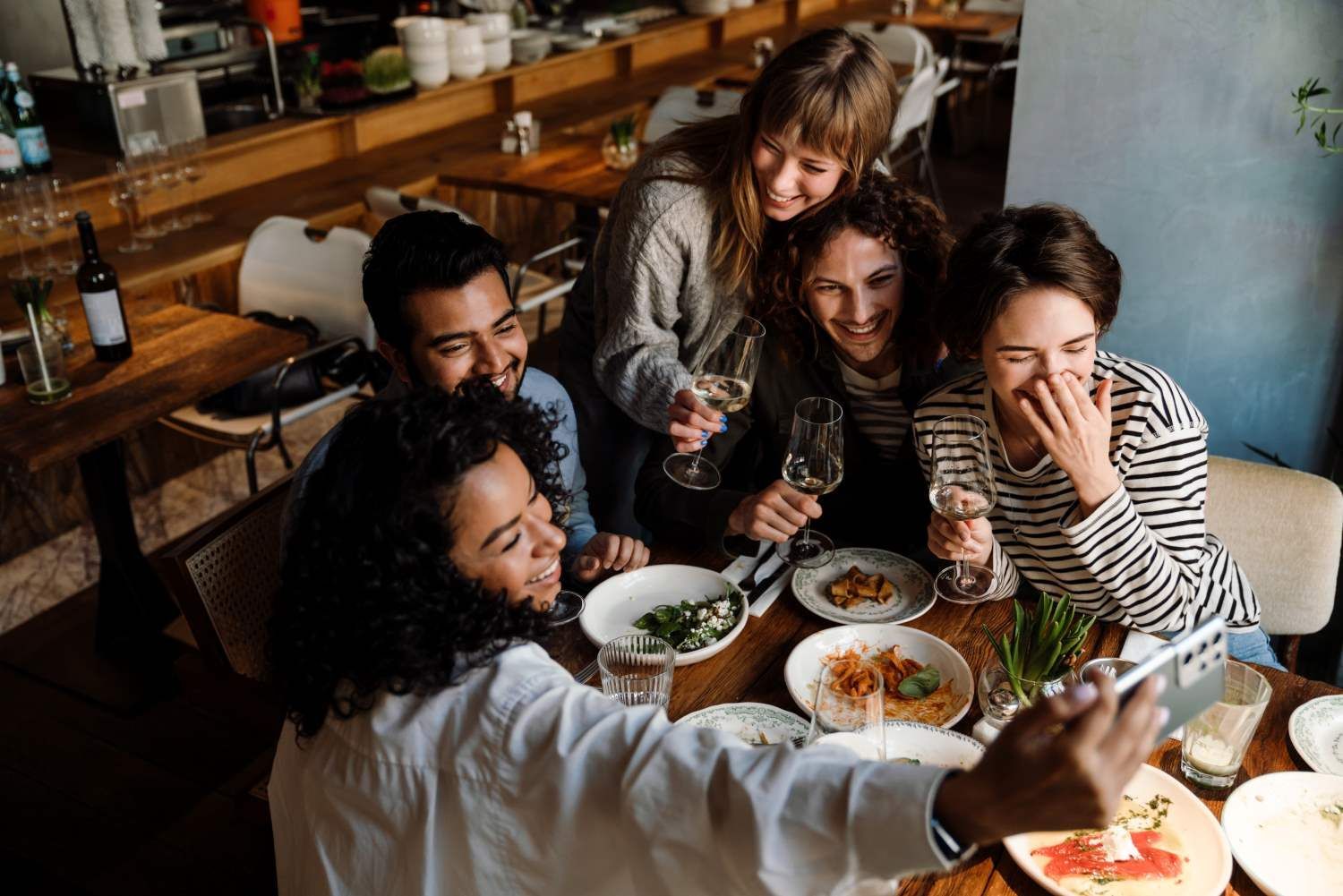 Group Of People Taking Selfie And Drinking Wine โ Eleos Support Services In Lavington, NSW