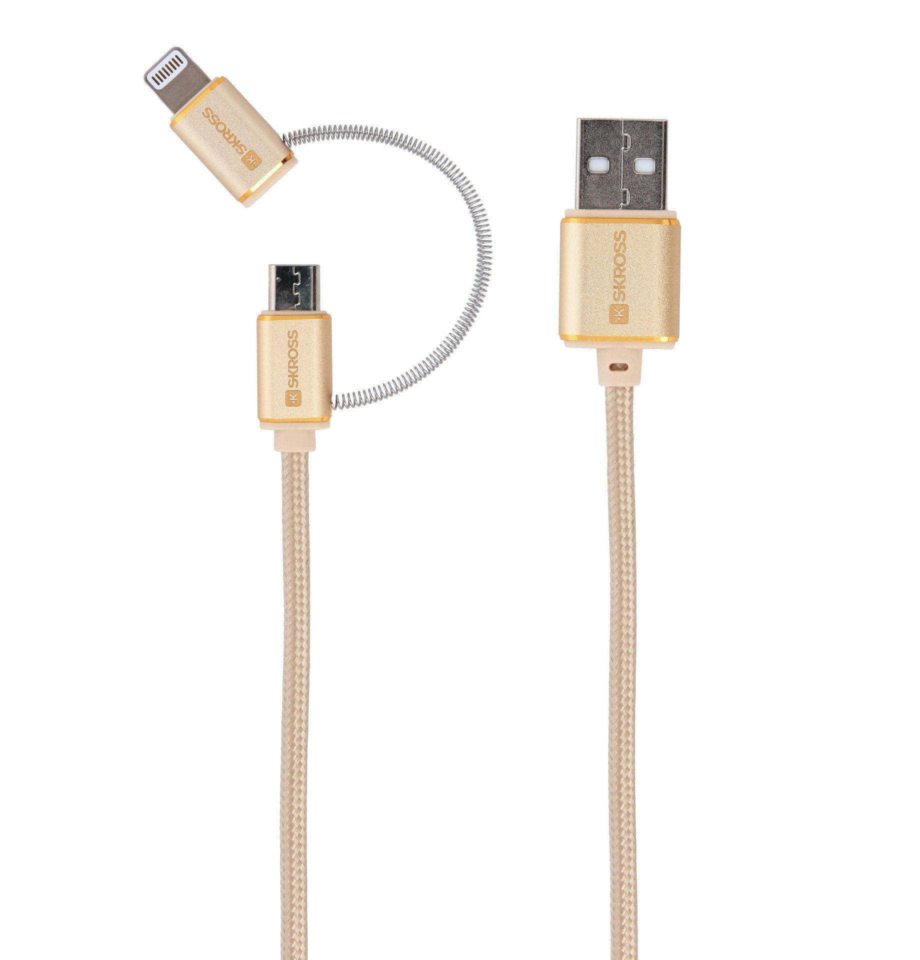 Skross 2-in-1 Cable – Gold
