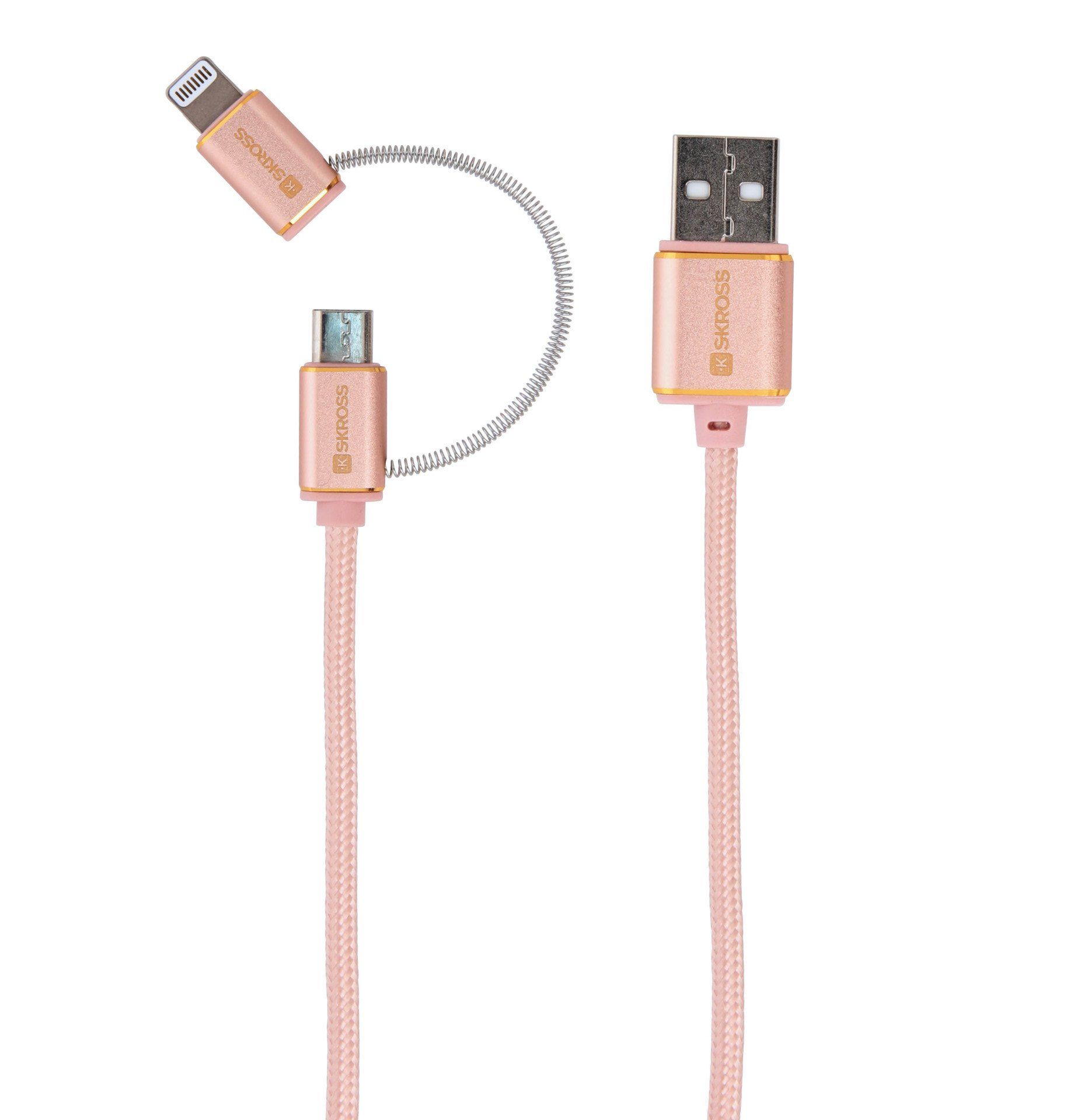 Skross 2-in-1 Cable – Rose Gold