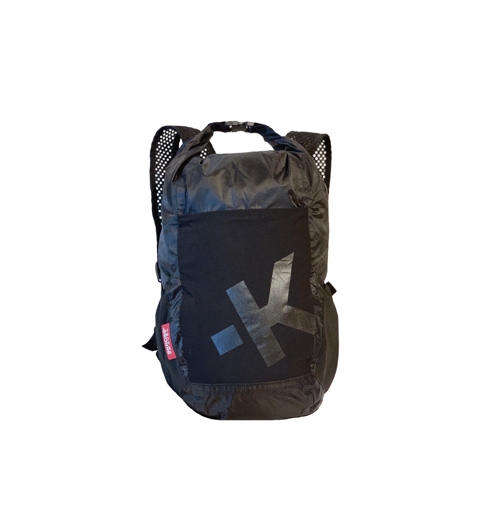 Black waterproof backpack