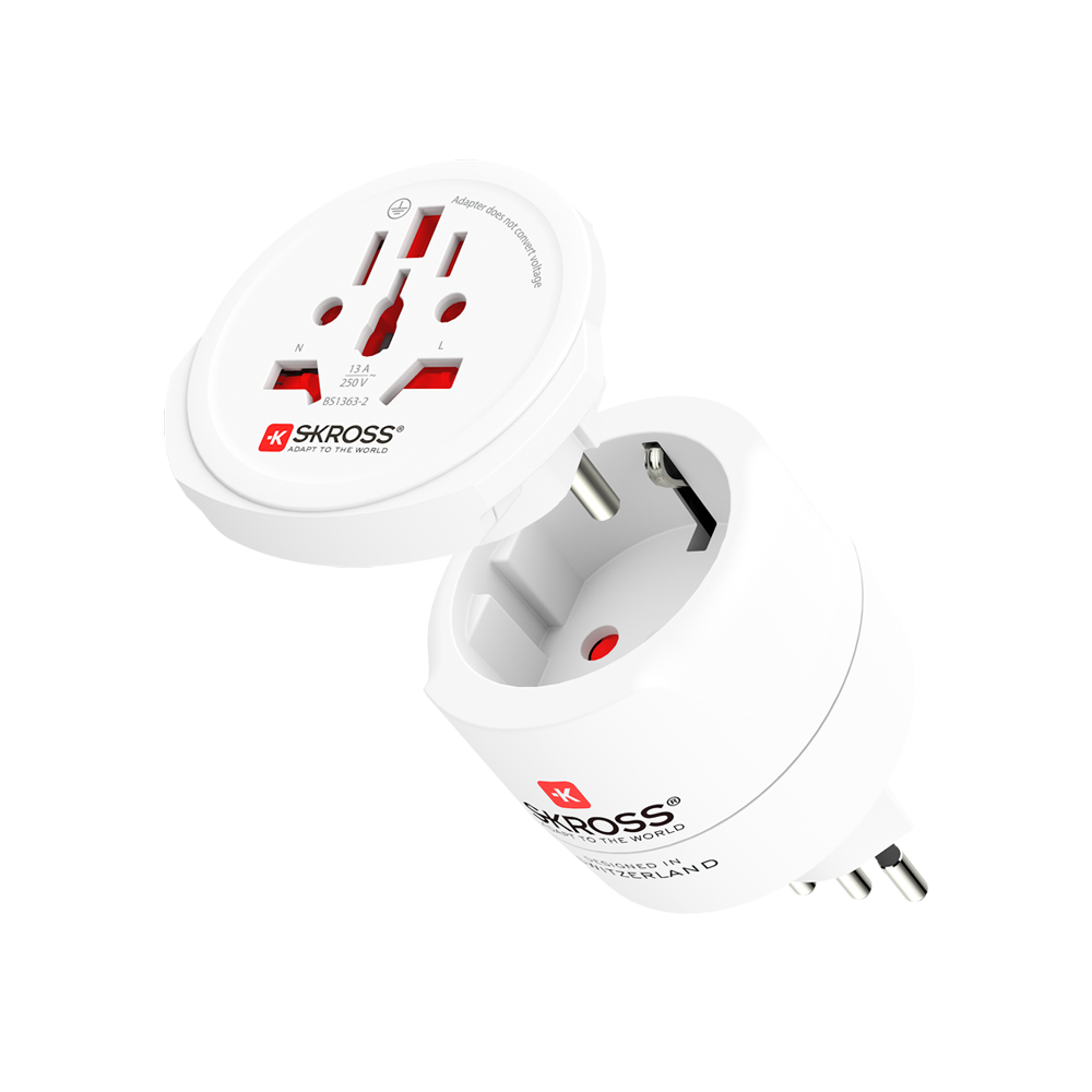 White Travel Adapter