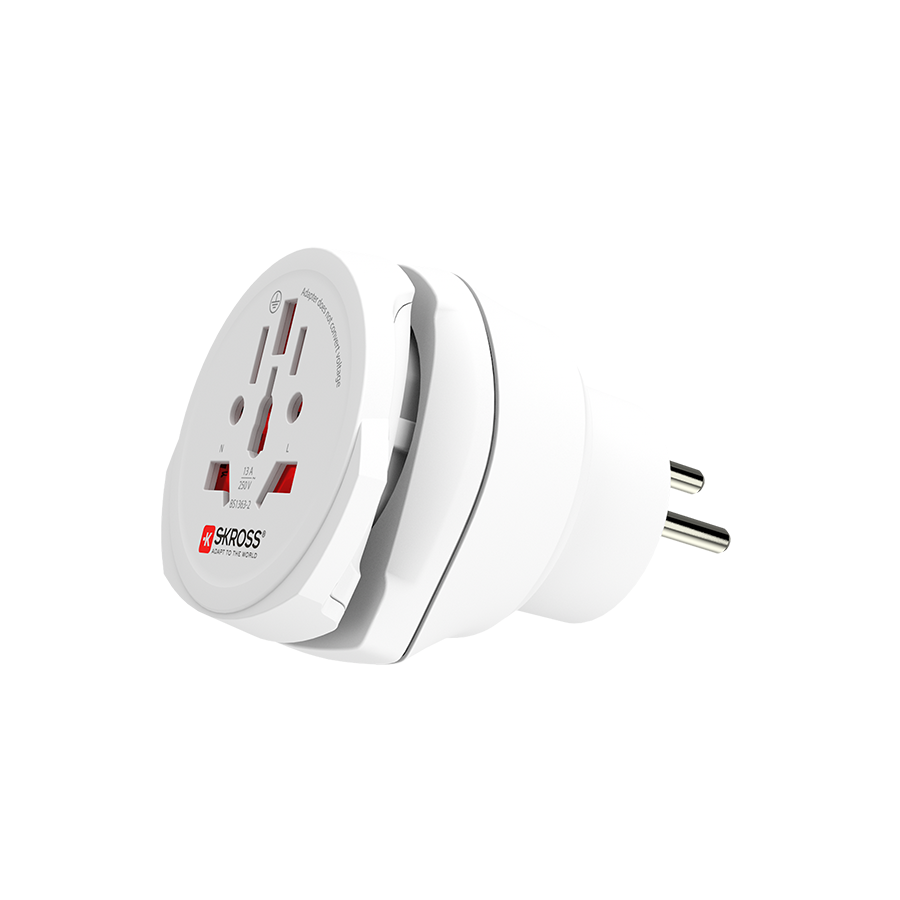 Skross Combo World to Israel 3-Pole Travel Adapter