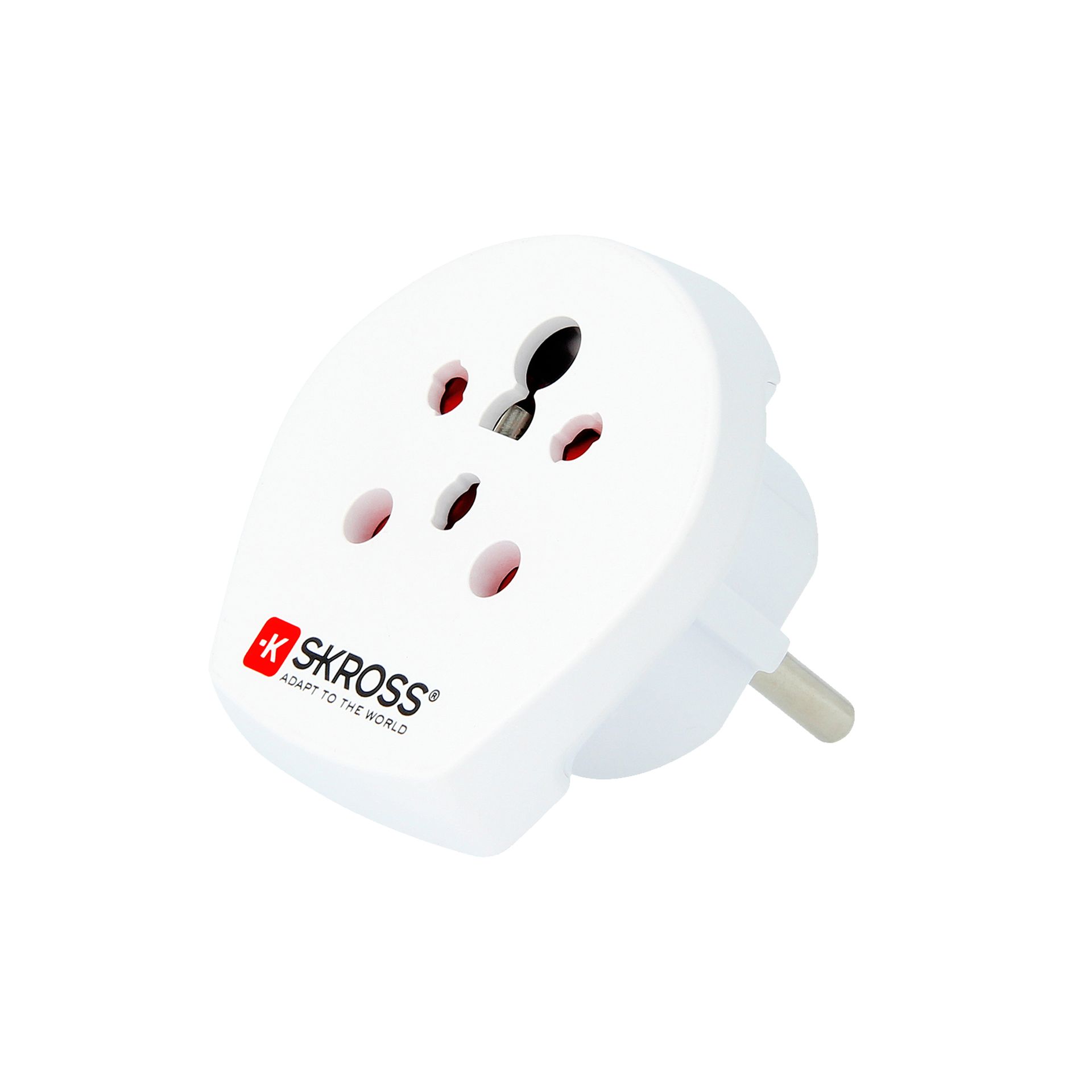 Skross India-Israel-Denmark to Europe 3-Pole Travel Adapter