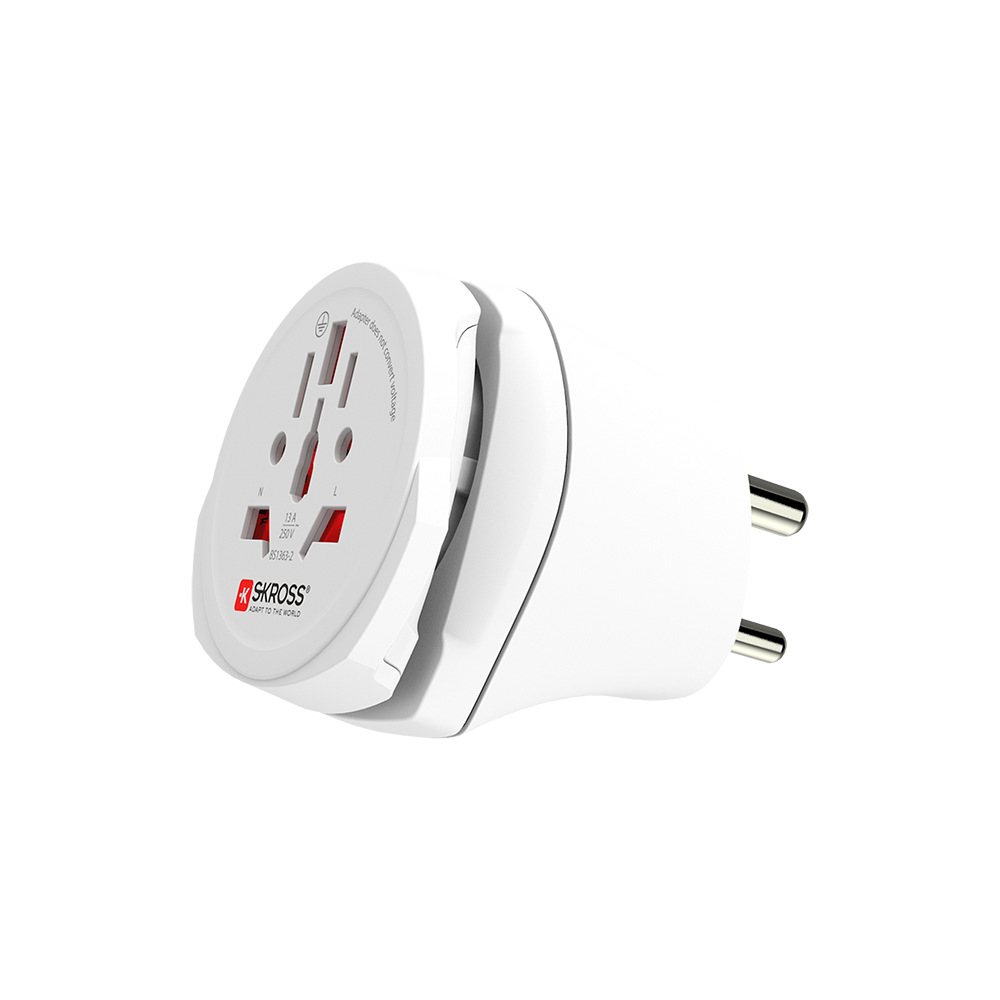 Skross Combo World to India 3-Pole Travel Adapter