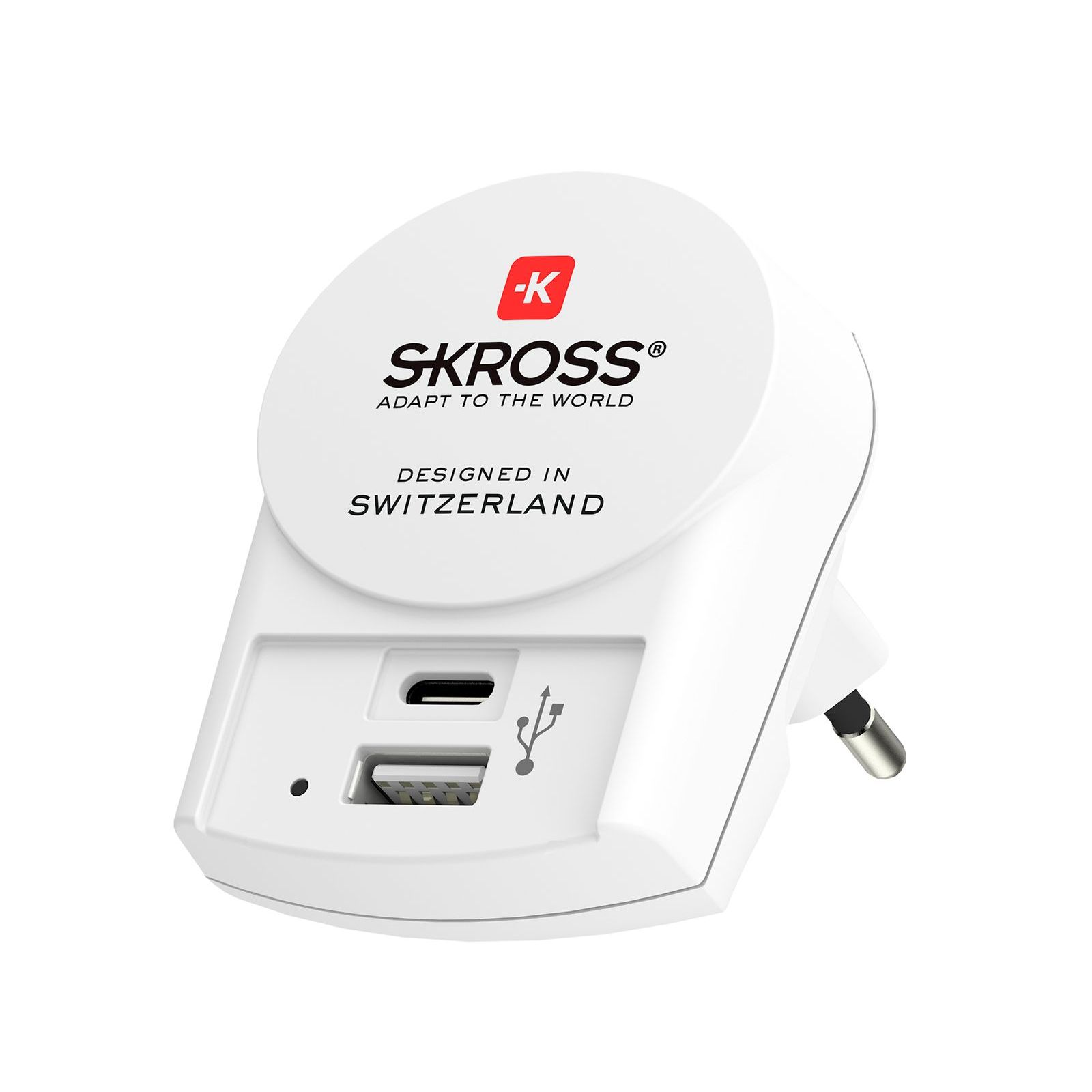 Skross European USB Charger with USB and USB-C