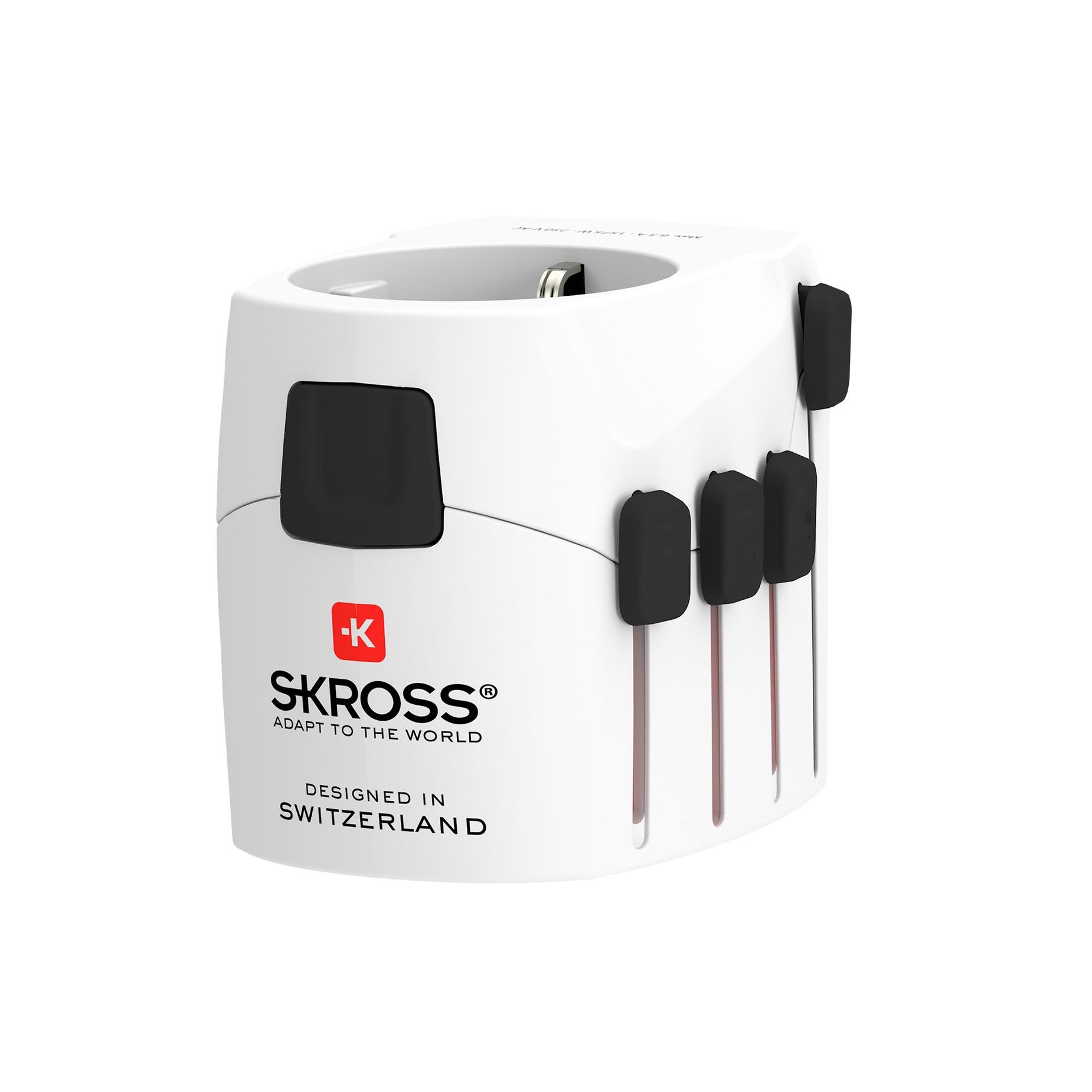 Skross PRO 3-Pole Earthed Travel Adapter