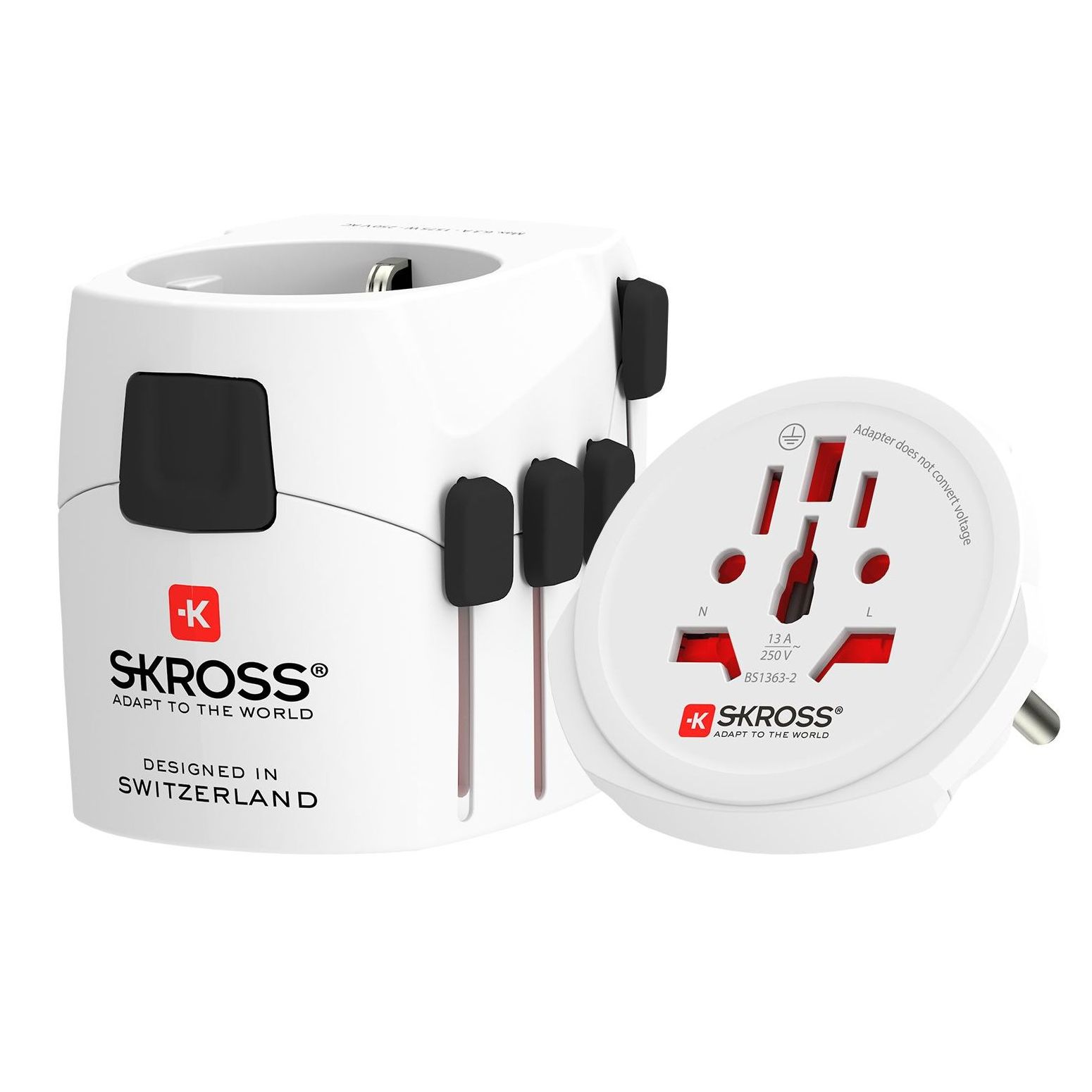 Skross PRO - World 3-Pole Earthed Travel Adapter