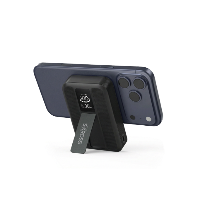 Power stand with pass through charging