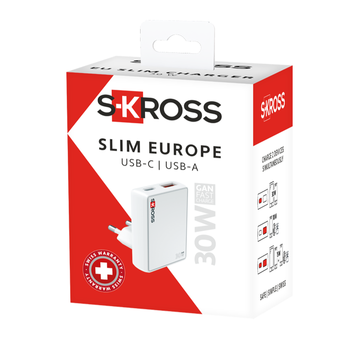 Skross USB Charger. Power Charger UK Packaging
