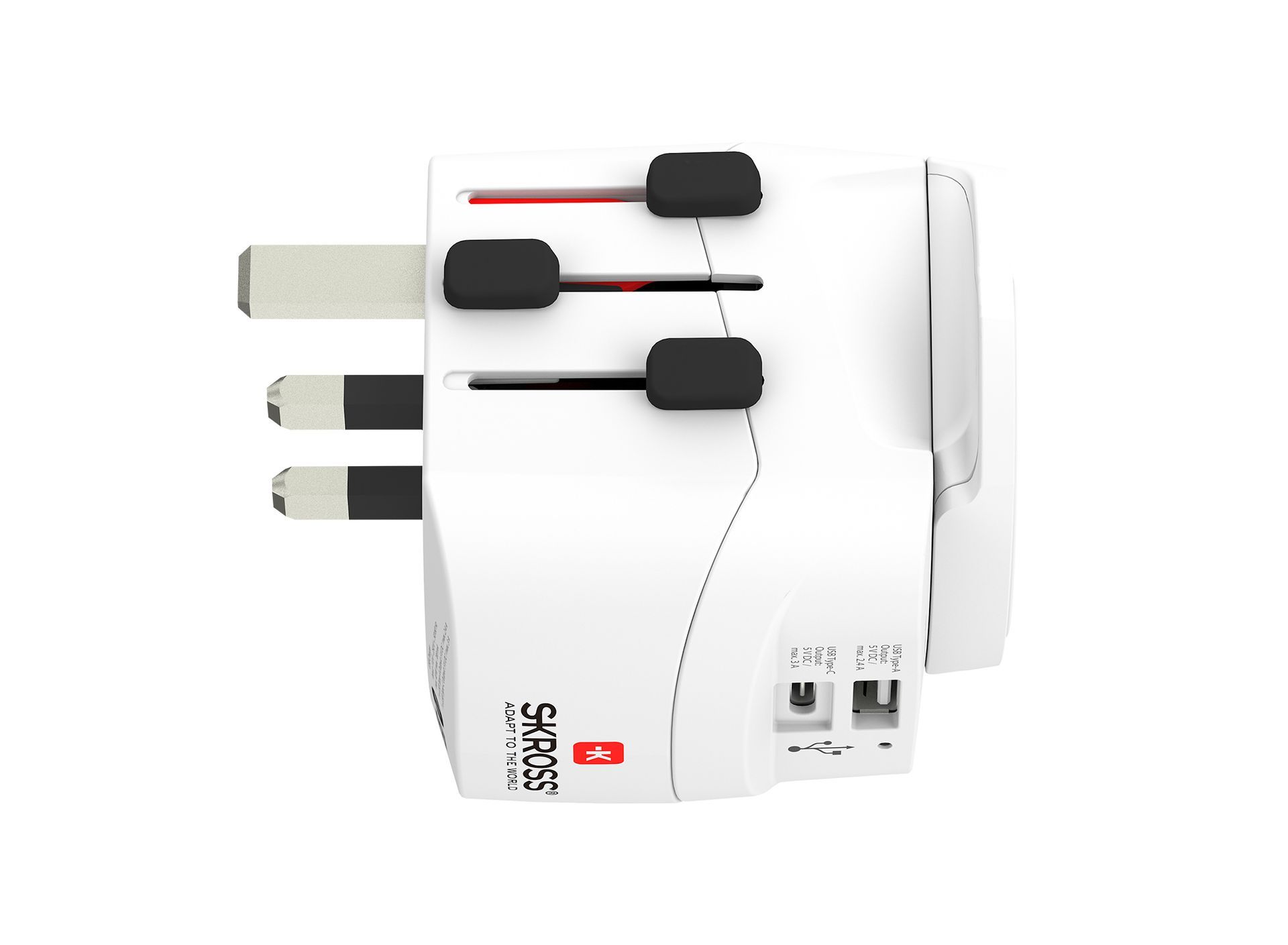 Skross PRO Light USB (AC) - World travel adapter UK