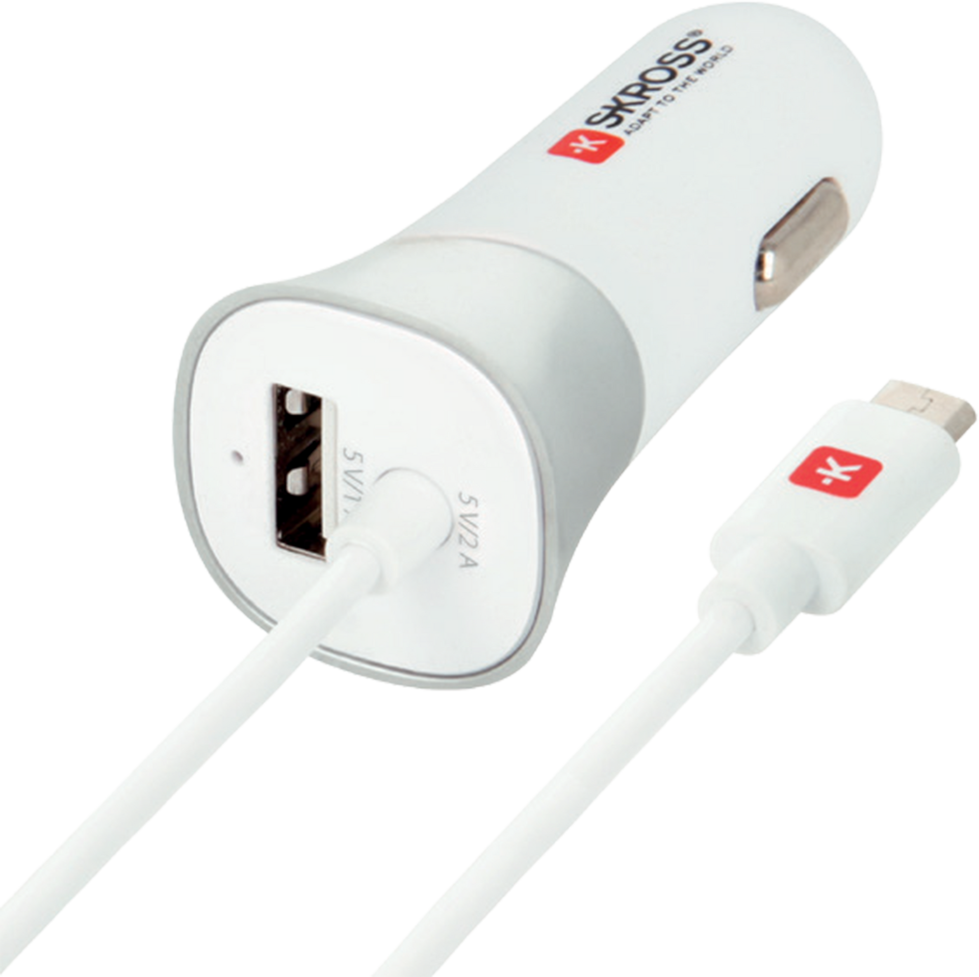 Skross Car USB Charger. USB Car Charger & Micro USB Front