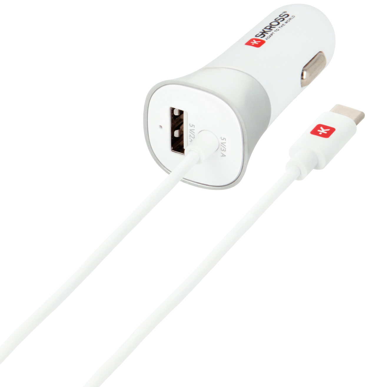 Skross Car USB Charger. USB Car Charger & USB Type-C Front