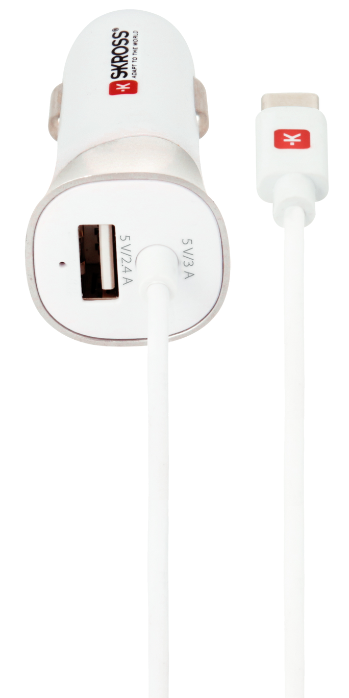 Skross Car USB Charger. USB Car Charger & USB Type-C