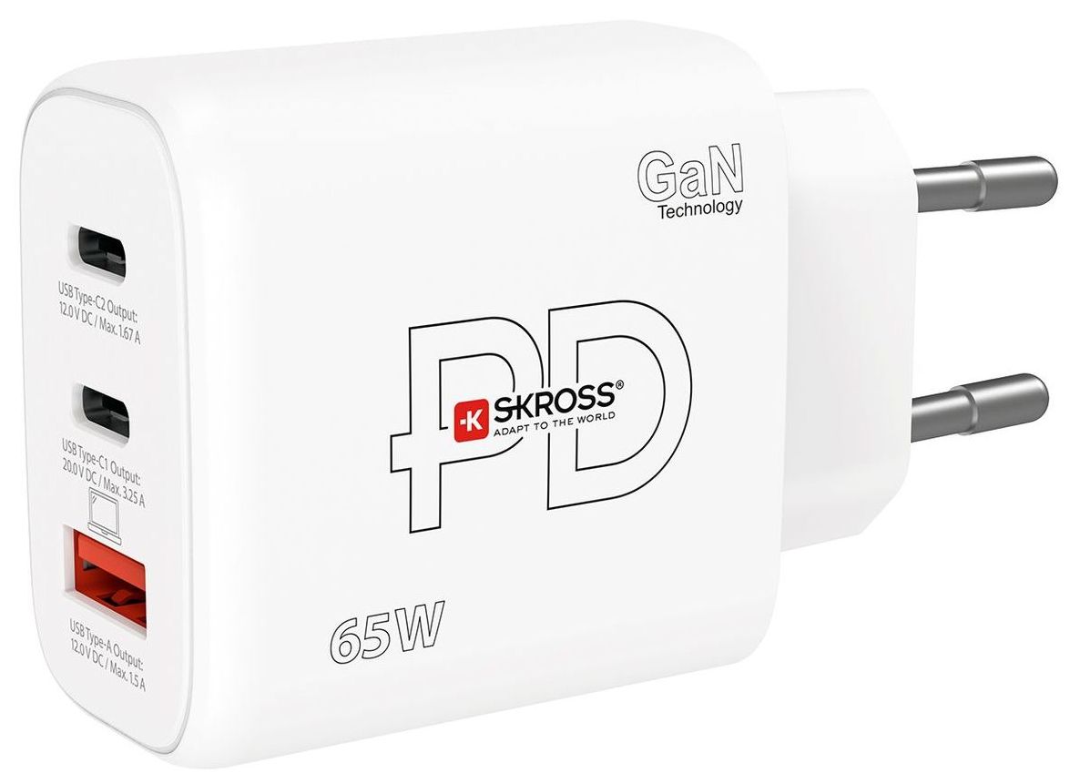Skross USB Charger. Power Charger 65W GaN EU Front