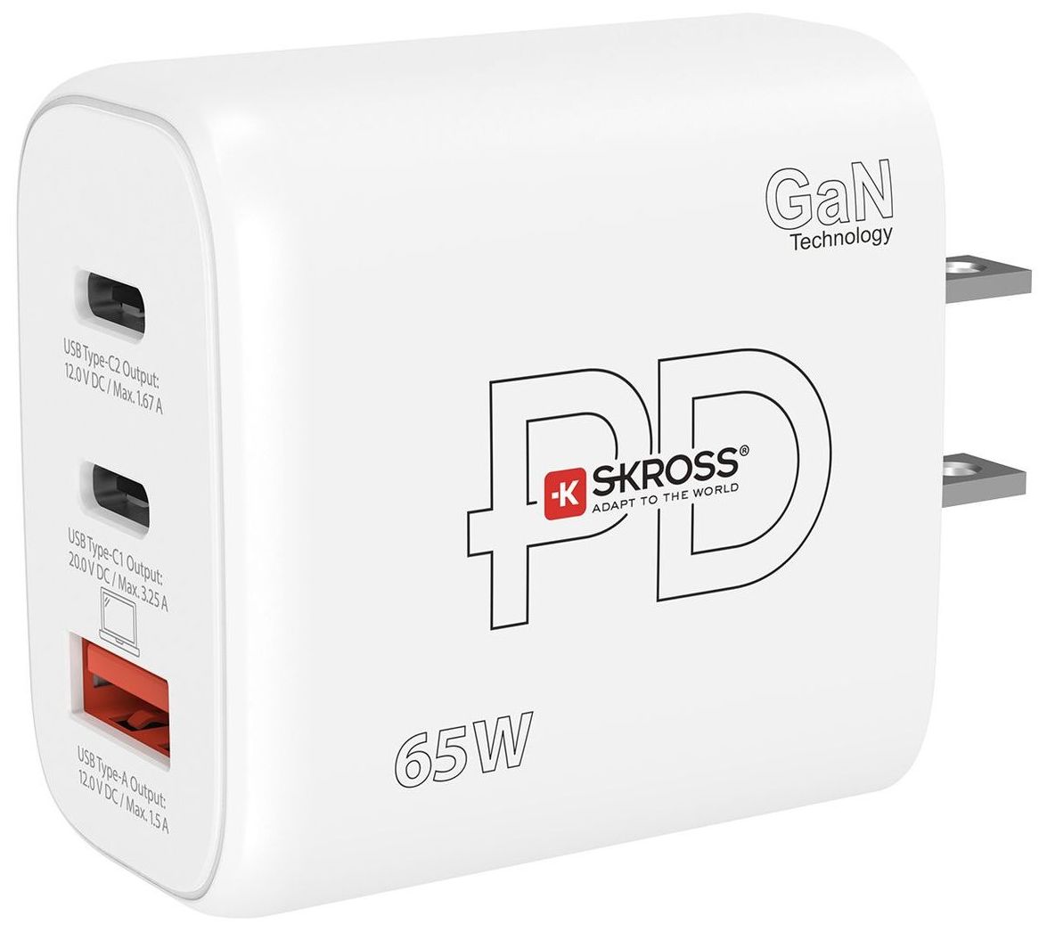 Skross USB Charger. Power Charger 65W GaN US Front