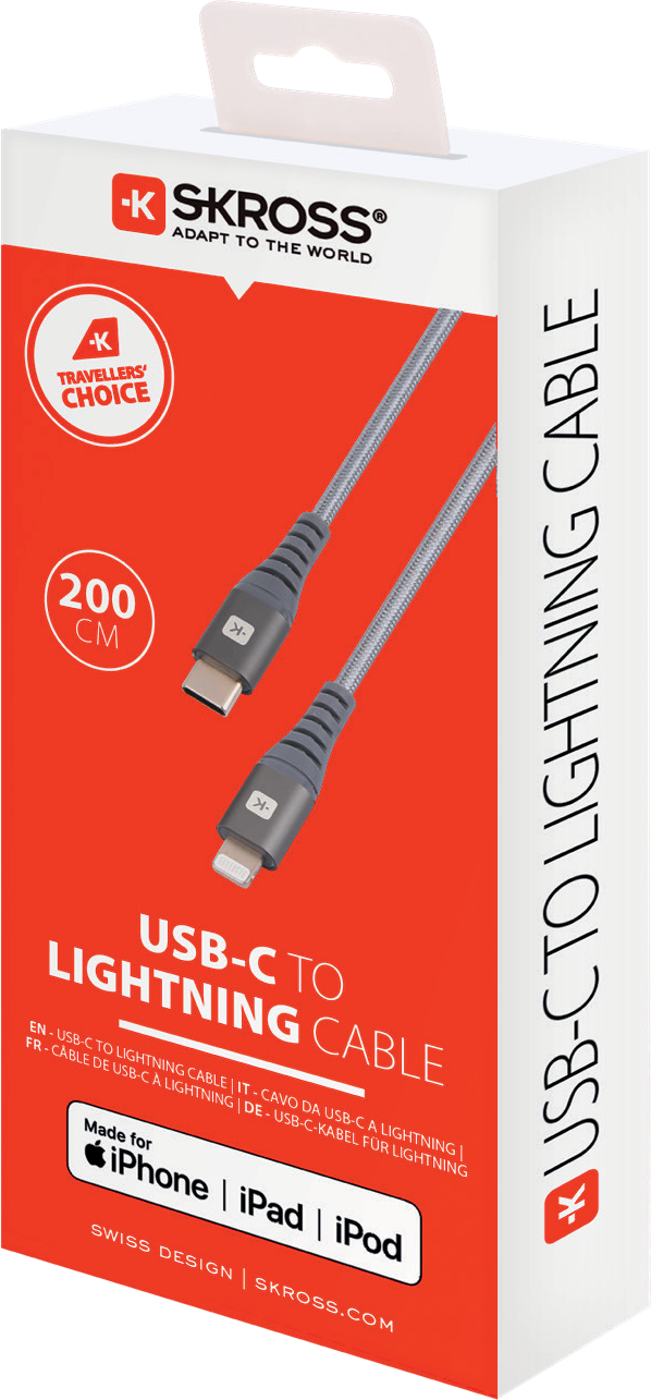 Skross USB-C to Lightning Charging Cable Packaging