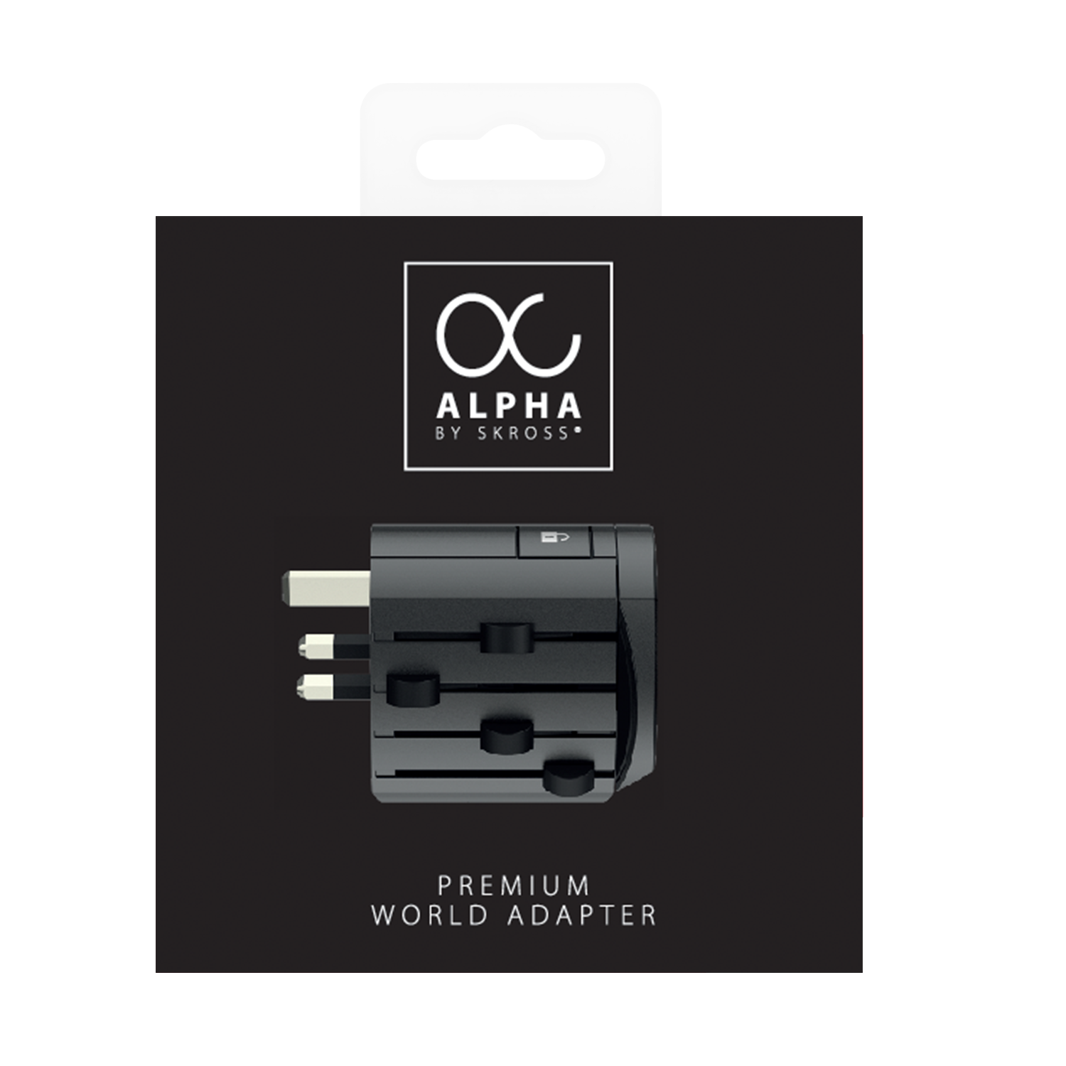 Skross 3-Pole Alpha Travel Adapter Packaging