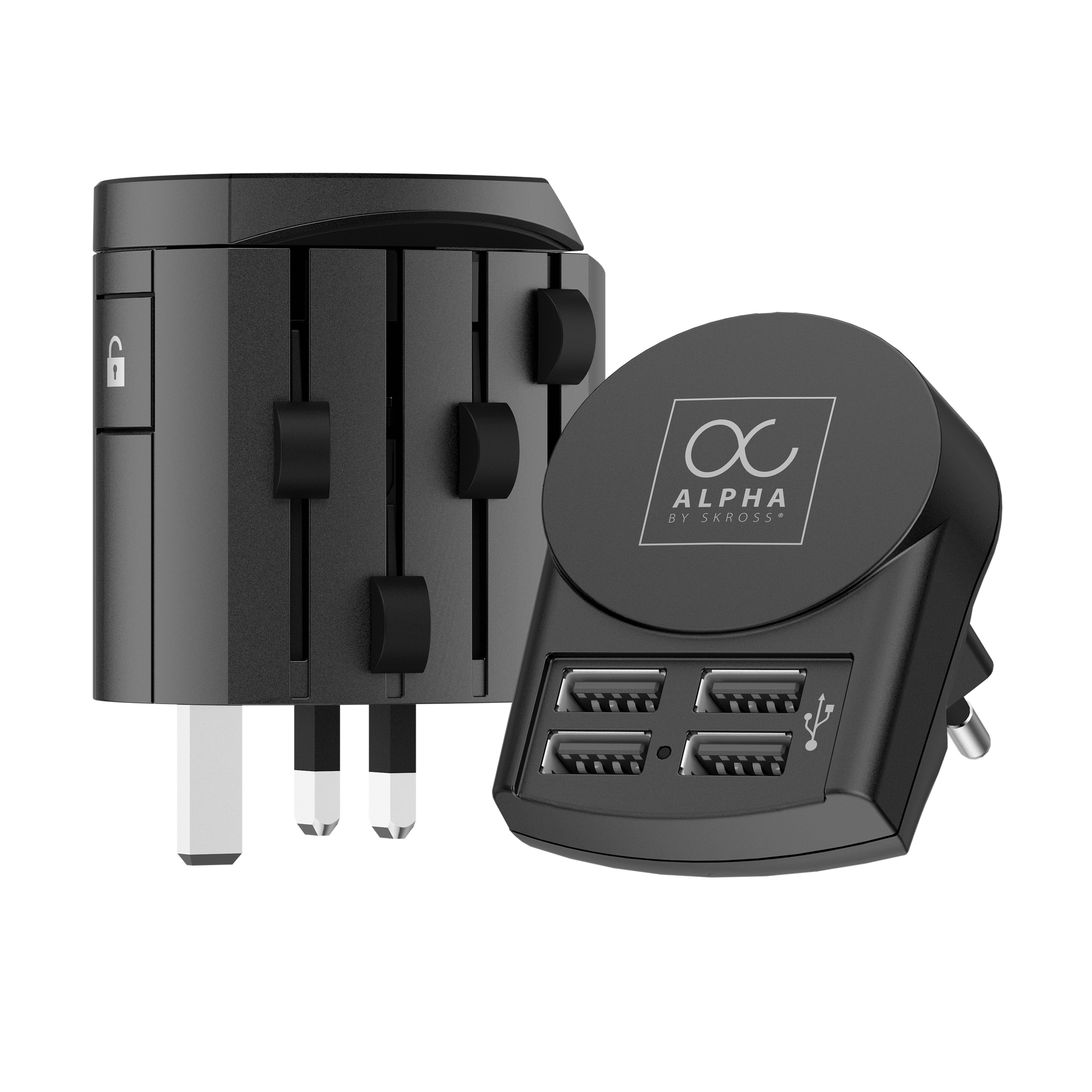 Skross Alpha Travel Adapter 4xA