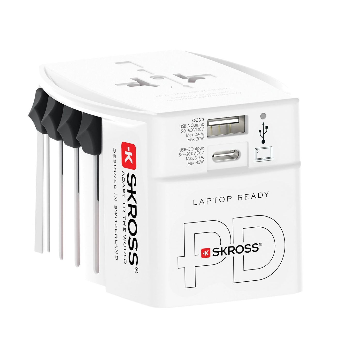 A white box with the word skross on it