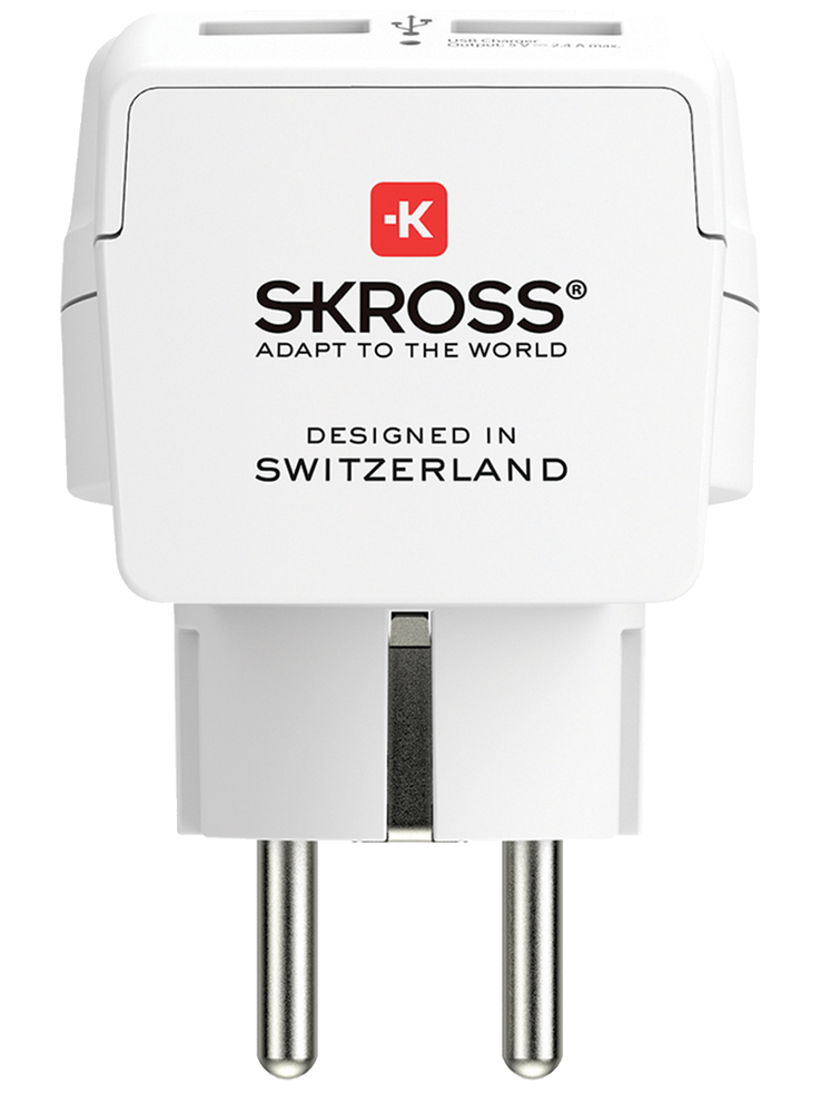 Skross 3-Pole Europe to Europe Home USB HUB